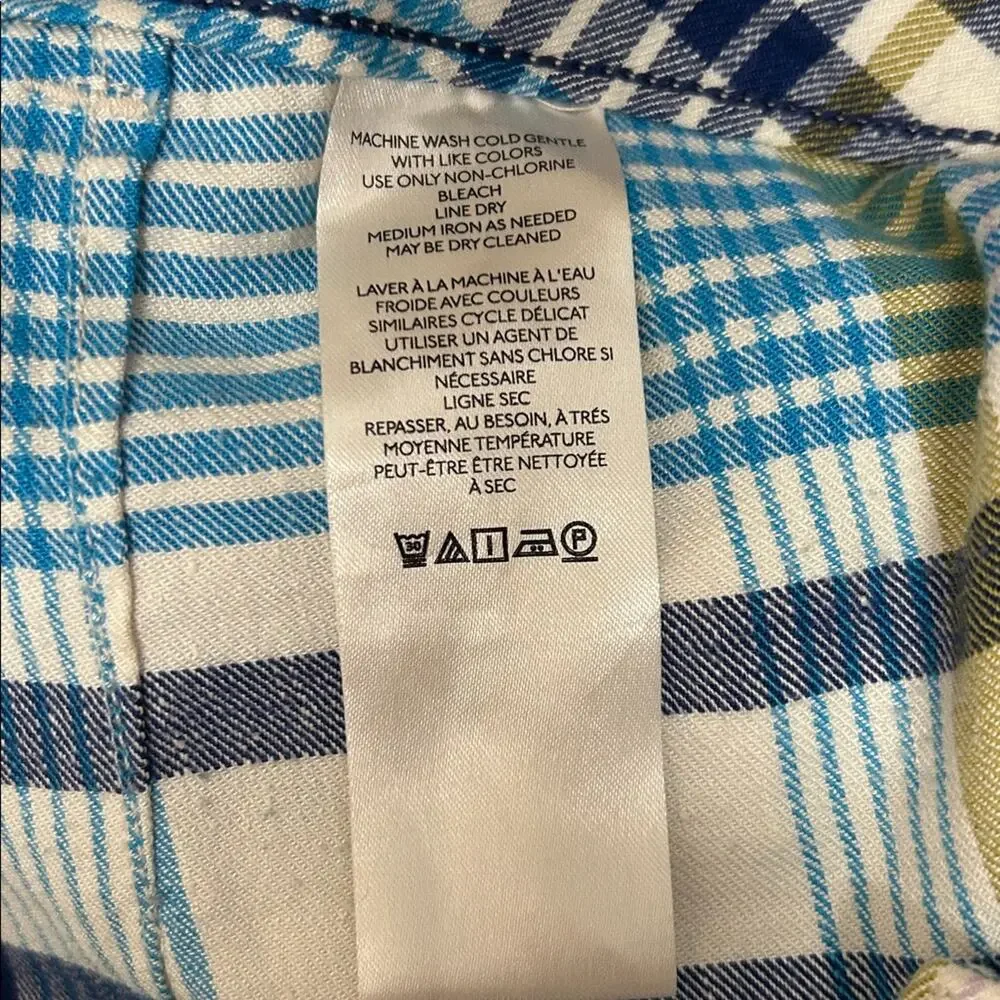Anthropologie Maeve Colette Pastel Plaid Linen - Picture 9 of 10